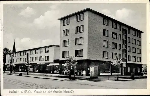 Ak Walsum Duisburg im Ruhrgebiet, Partie an der Provinzialstraße