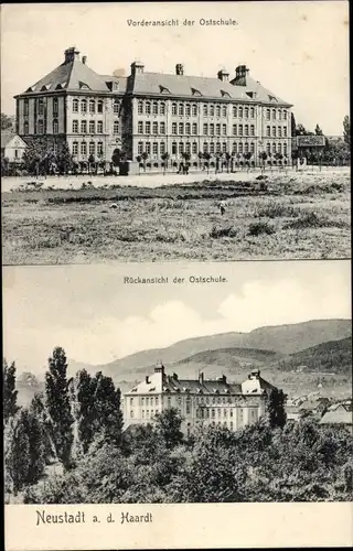 Ak Neustadt an der Haardt Neustadt an der Weinstraße, Ostschule, Außenansicht