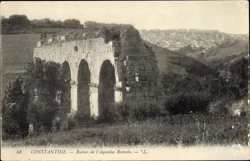 Ak Constantine Algerien, Ruines de l'Aqueduc Romain