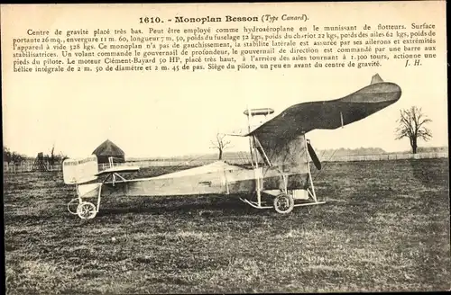 Ak Flugzeug, Monoplan Besson