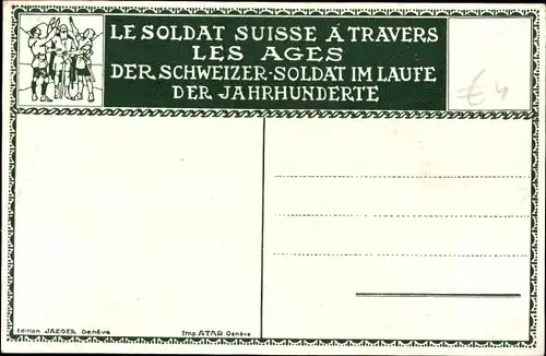 Künstler Ak Elzingre, E., Prestation du Serment, Fahneid, Schweizerische Soldaten