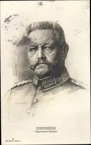 Ak Generalfeldmarschall Paul von Hindenburg
