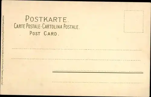 Litho Mann im Ruderboot beim Angeln, Flusspartie