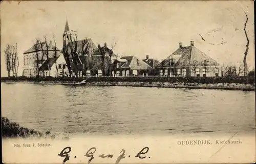 Ak Oudendijk Nordholland, Kerkbuurt