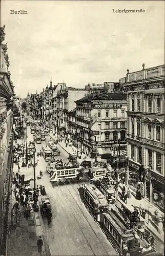 Ak Berlin Mitte, Verkehr auf der Leipziger Straße