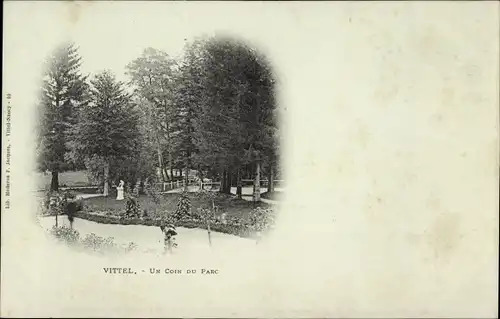 Ak Vittel Lothringen Vosges, un coin du parc