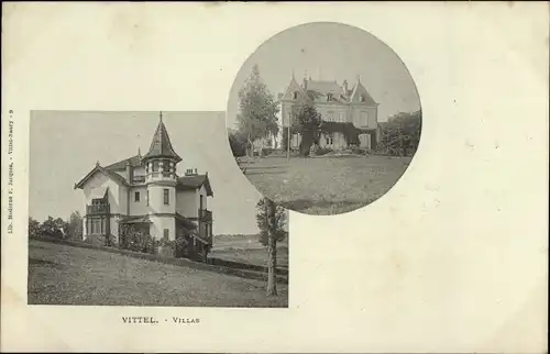 Ak Vittel Lothringen Vosges, Villas