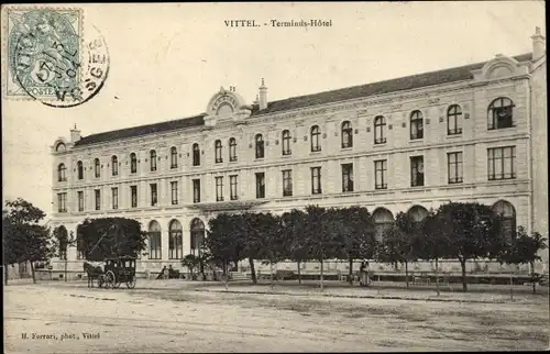Ak Vittel Lothringen Vosges, Terminus Hôtel