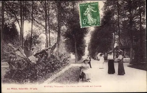 Ak Vittel Lothringen Vosges, Allee du Casino