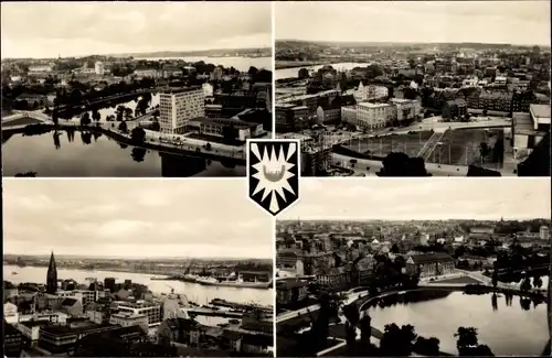 Ak Kiel in Schleswig Holstein, Rundblick vom Rathausturm, Wappen