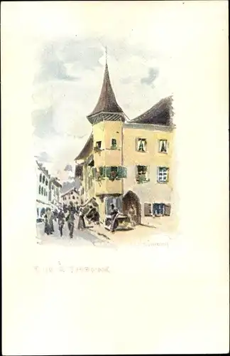 Künstler Reumond, Thoune Thun Kanton Bern Schweiz, Straßenpartie
