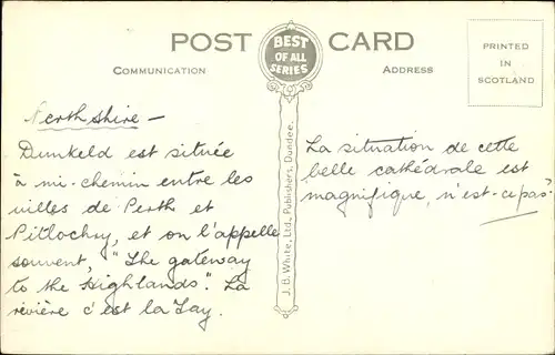 Ak Dunkeld Schottland, Cathedral From The River