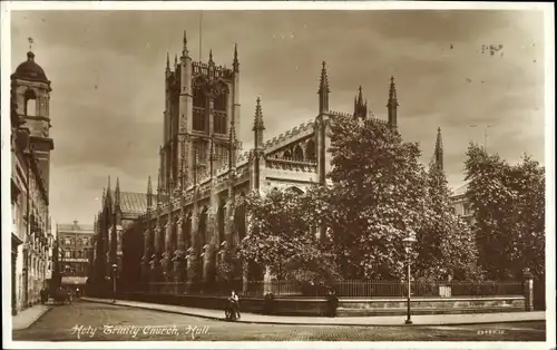 Ak Kingston upon Hull Yorkshire England, Holy Trinity Church, Außenansicht