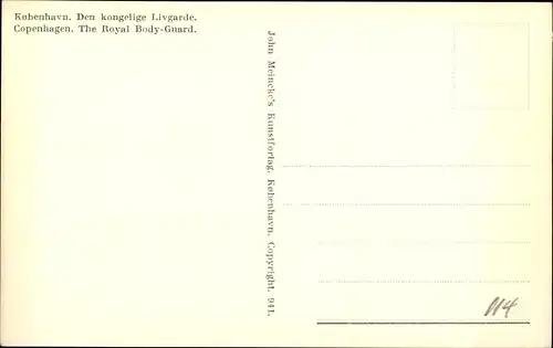 Ak København Kopenhagen Dänemark, Königliche Leibgarde, Denkmal