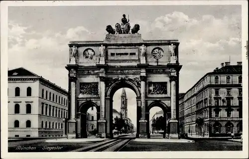 Ak München,  Partie am Siegestor