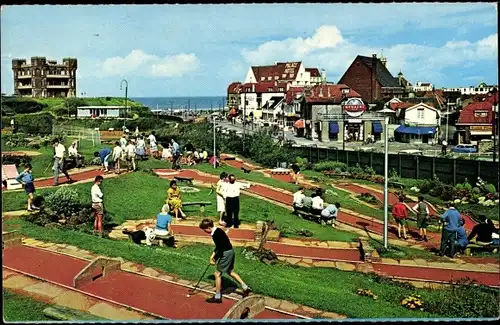 Ak Noordwijk aan Zee Südholland , Minigolf, Spieler