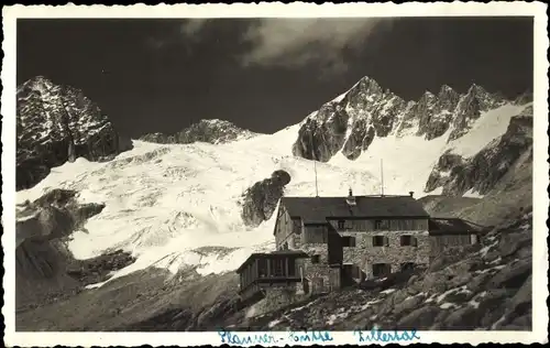 Ak Brandberg in Tirol, Plauenerhütte mit Gamsscharte, Zillertal