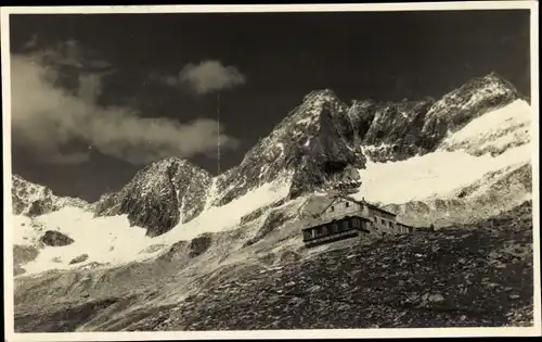 Foto Ak Brandberg in Tirol, Plauenerhütte mit Gamsscharte, Zillertal