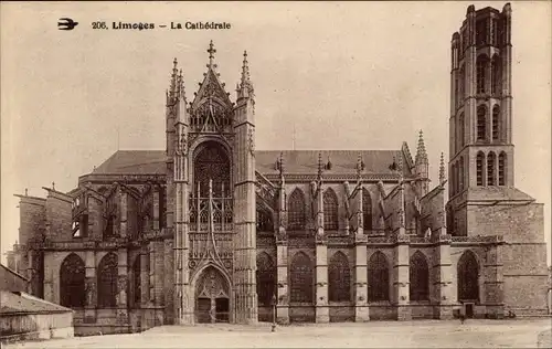 Ak Limoges Haute Vienne, La Cathédrale