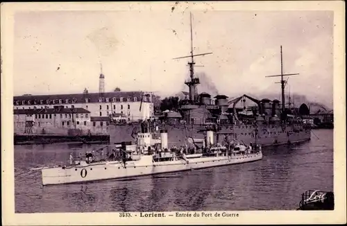 Ak Lorient Morbihan, Entree du Port de Guerre