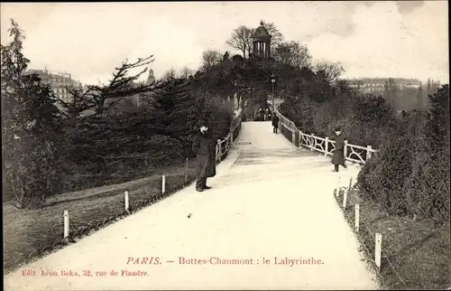 Ak Paris XIX Buttes Chaumont, le Labyrinthe