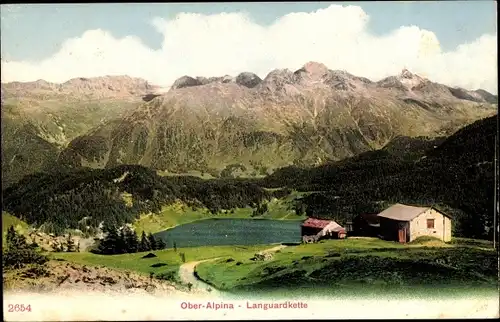 Ak Sankt Moritz Kanton Graubünden, Ober-Alpina, Languardkette