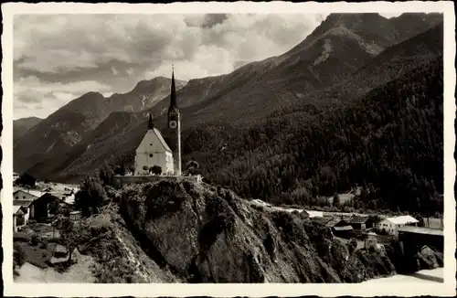 Ak Scuol Schuls Kt. Graubünden Schweiz, Kirche