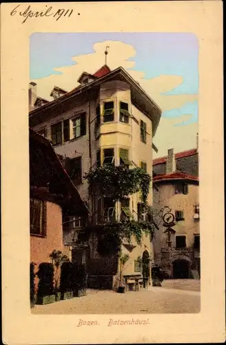 Ak Bozen Bolzano Südtirol, Batzenhäusl, Außenansicht