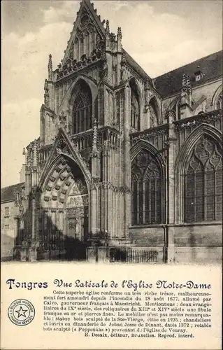 Ak Tongres Tongeren Flandern Limburg, eglise Notre-Dame
