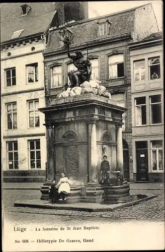 Ak Liège Lüttich Wallonien, La fontaine de St. Jean Baptiste