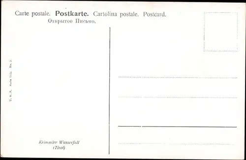 Künstler Ak Krimml in Salzburg, Krimmler Wasserfall