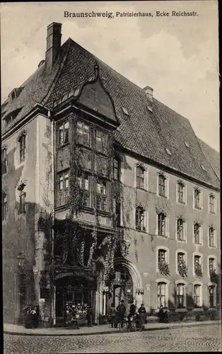 Ak Braunschweig in Niedersachsen, Patrizierhaus Ecke Reichsstraße