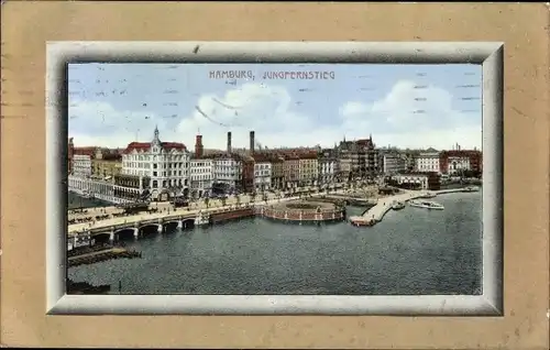 Ak Hamburg, Jungfernstieg, Panorama