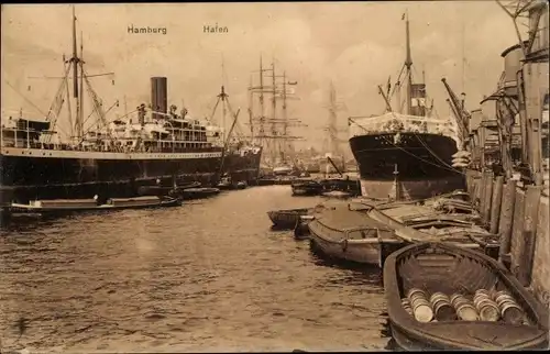 Ak Hamburg Mitte Altstadt, Hafen, Schiffe