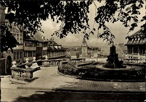 Ak Gotha in Thüringen, Schlossberg mit Wasserkunst