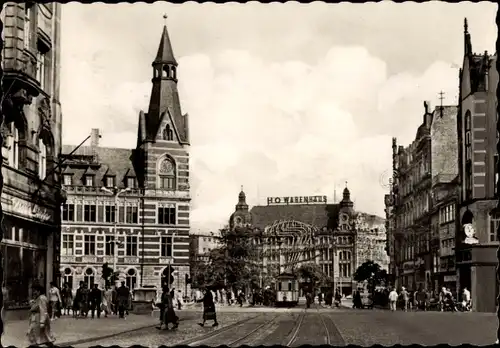 Ak Erfurt in Thüringen, Post und Warenhaus