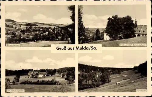 Ak Mulda Sachsen, Panorama, SVK Erholungsheim, Teilansicht