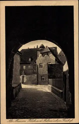 Ak Meißen an der Elbe, Blick auf den Zahna'schen Freihof