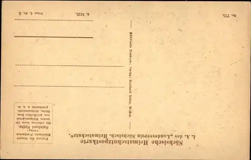 Ak Meißen an der Elbe, Blick auf den Zahna'schen Freihof