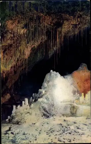 Ak Saalfeld an der Saale Thüringen, Feengrotten, Gralsburg