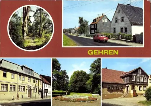 Ak Gehren Ilmenau in Thüringen, Gaststätte Goldener Hirsch, Stadtpark, LPG Gaststätte