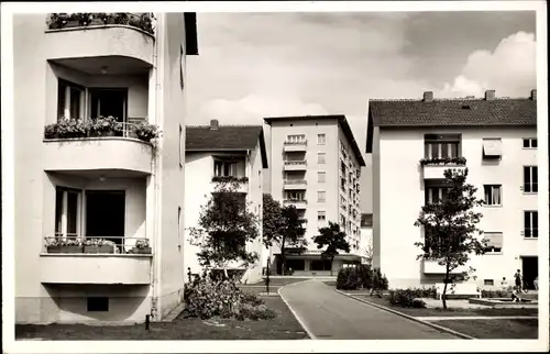 Ak Erlangen in Mittelfranken Bayern, Siemenssiedlung, Hochhaus