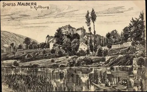 Künstler Ak Kyllburg in der Eifel Rheinland Pfalz, Schloss Malberg