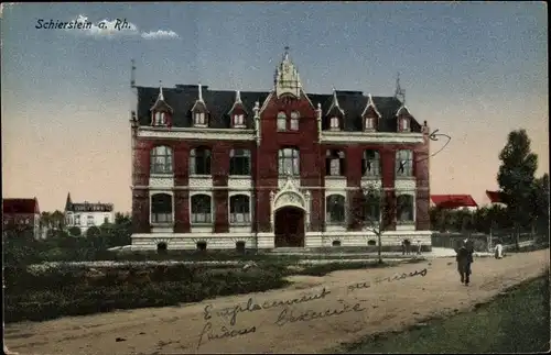 Ak Schierstein Wiesbaden in Hessen, Gebäude im Ort