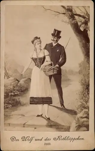 Foto Gemälde Der Wolf und das Rothkäppchen, 1889