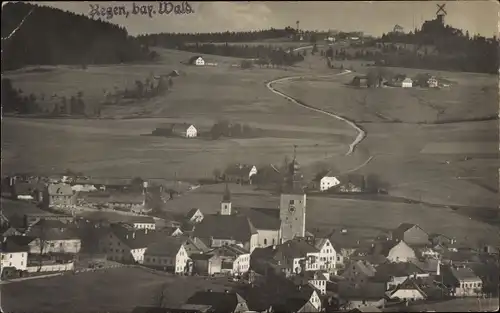 Foto Ak Regen im Bayerischen Wald, Panorama, Kirche