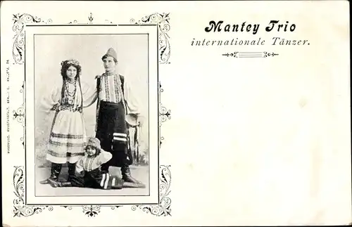 Ak Mantey Trio, internationale Tänzer, Trachten