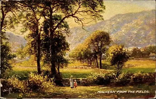 Künstler Ak Malvern Worcestershire England, From the Fields
