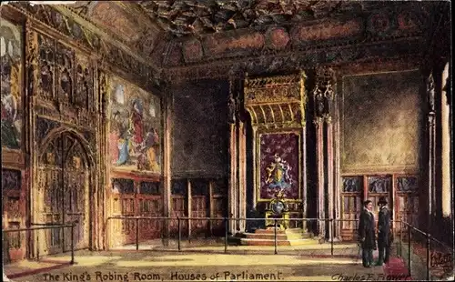 Künstler Ak Flower, C., London City England, The King's Robing Room, Houses of Parlament, Tuck 7906