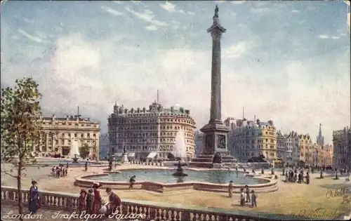 Künstler Ak London City England, Trafalgar Square
